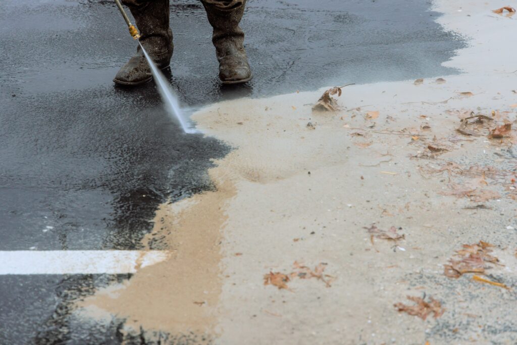 Commercial Dumpster Pad Cleaning
